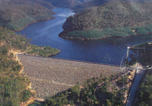 Completed dam